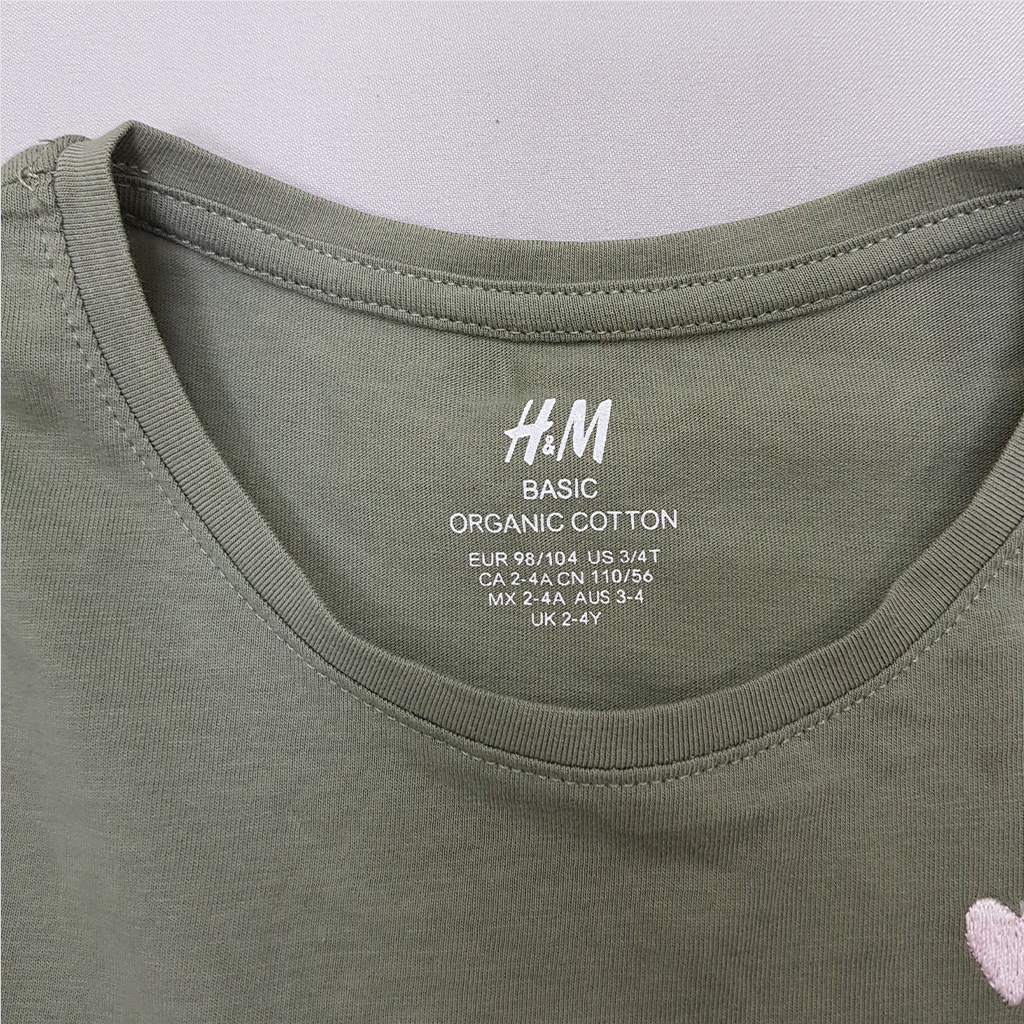 تی شرت دخترانه 35222 سایز 1.5 تا 11 سال کد 12 مارک H&M