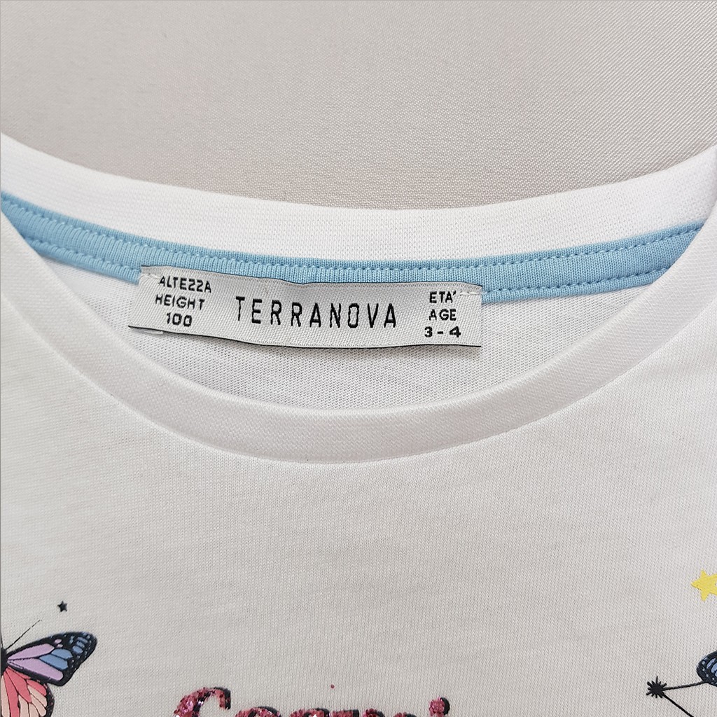 تی شرت دخترانه 35932 سایز 3 تا 14 سال کد 3 مارک Terranova