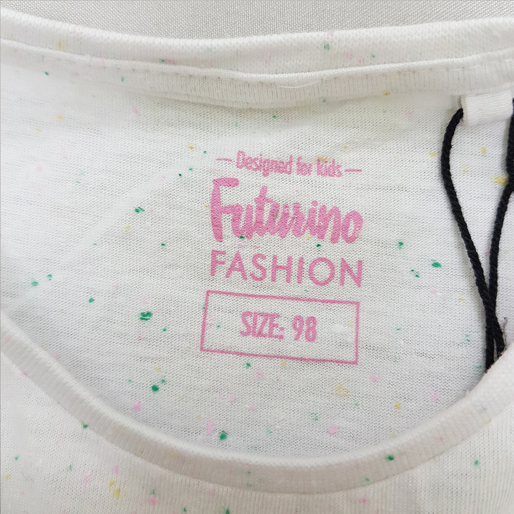 تی شرت حلقه ای دخترانه 35958 سایز 3 تا 14 سال مارک Futurino