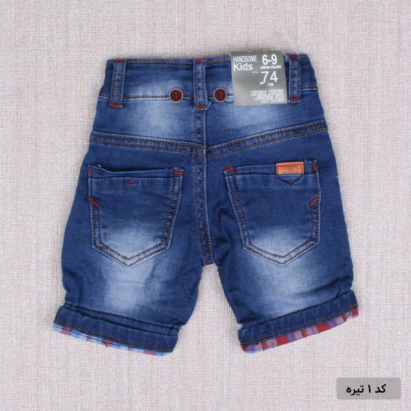 شلوارک جینز پسرانه 110218 سایز 6 تا 36 ماه کد 1 مارک DENIM