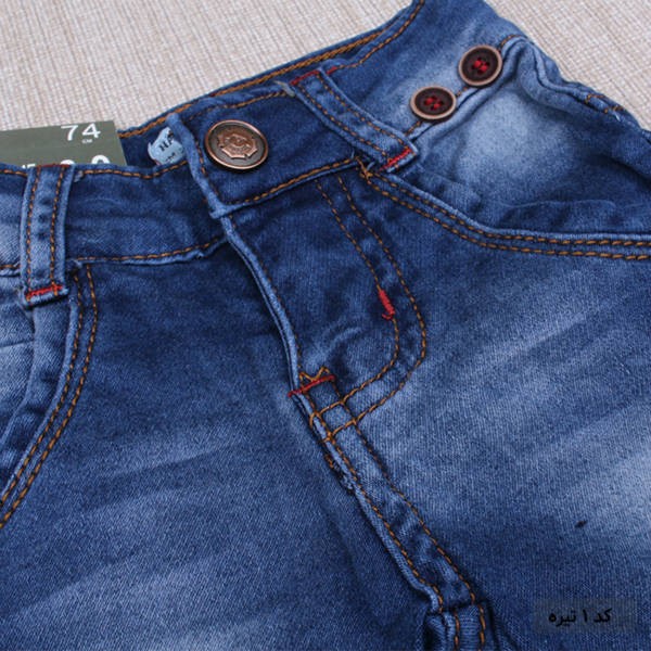 شلوارک جینز پسرانه 110218 سایز 6 تا 36 ماه کد 1 مارک DENIM