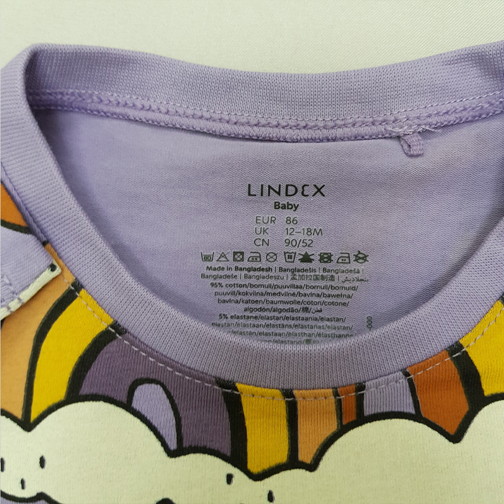 بلوز دخترانه 34592 سایز 3 ماه تا 7 سال کد 5 مارک Lindex   *
