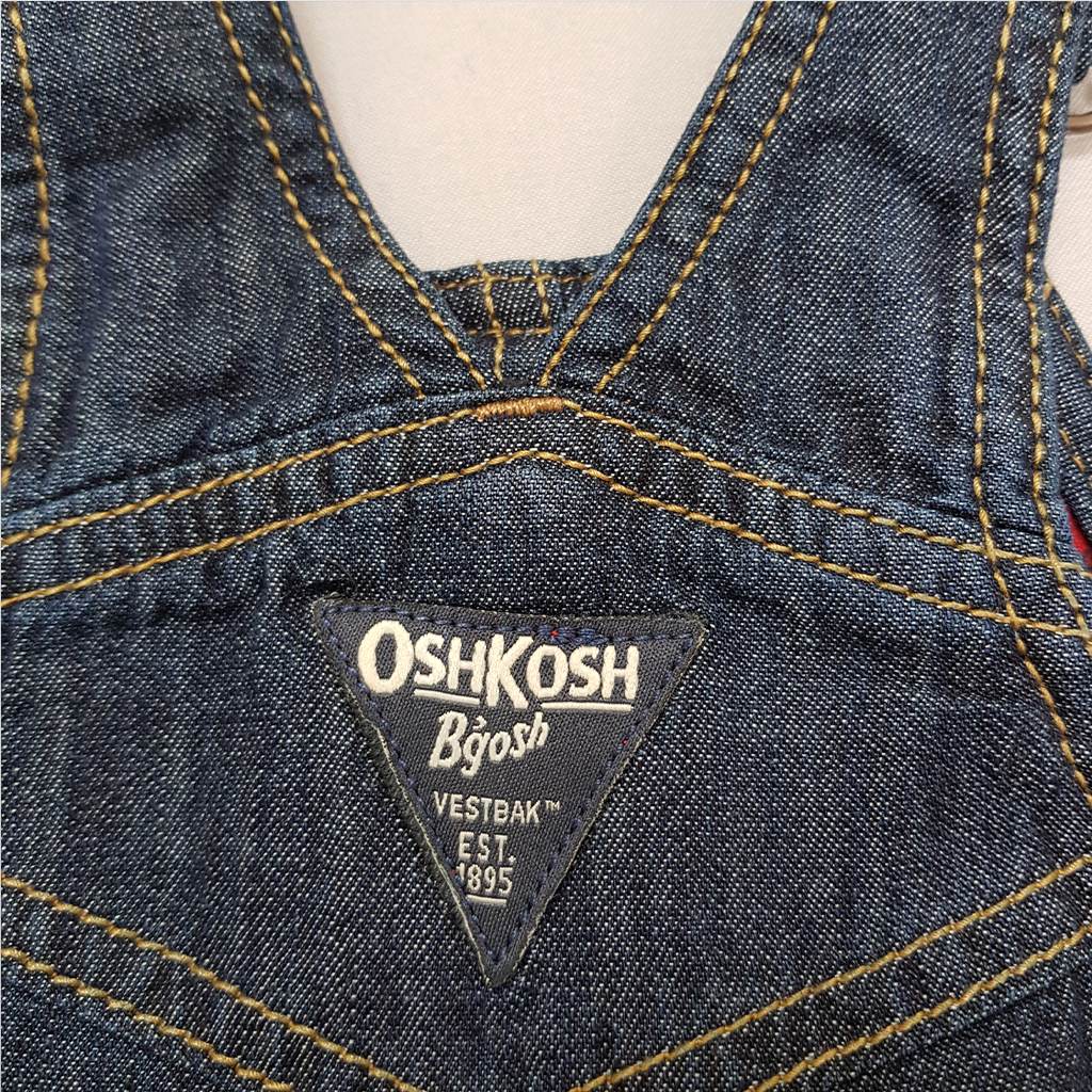 پیشبندار جینز پسرانه 37107 سایز 3 ماه تا 5 سال مارک OSHKOSH