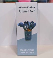 ست کفگیر و ملاقه سیلیکونی آشپزخانه UTENSIL SET کد 801749