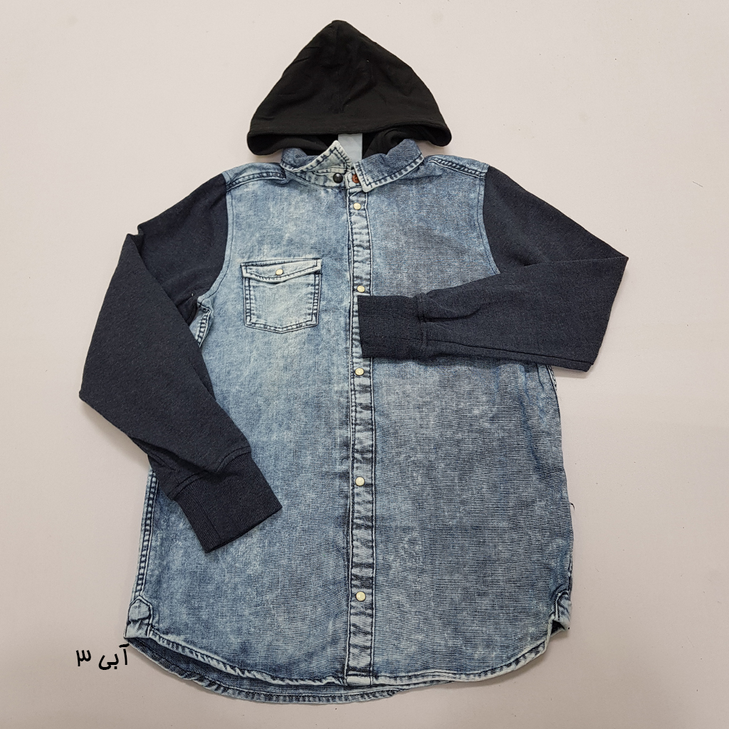 پیراهن جینز کلاه دار 37501 سایز 2 تا 14 سال مارک DENIM