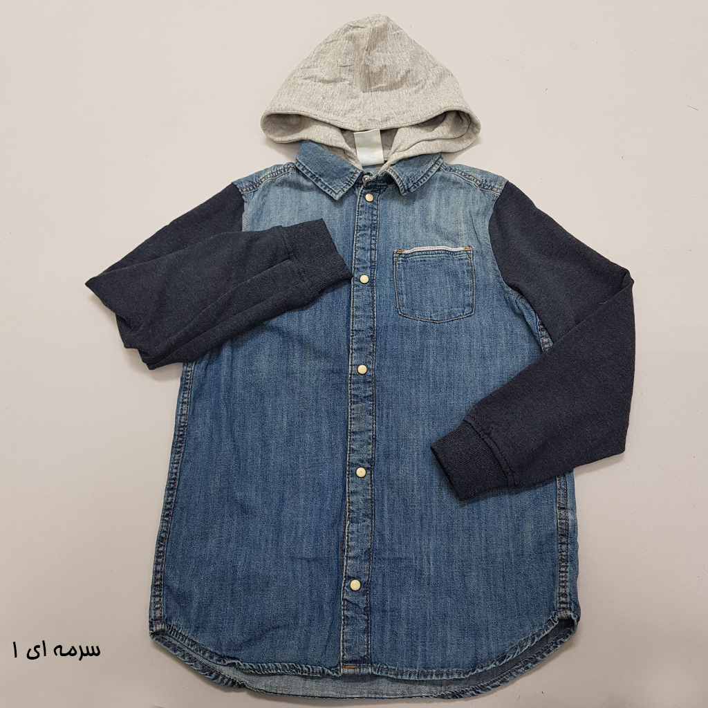 پیراهن جینز کلاه دار 37501 سایز 2 تا 14 سال مارک DENIM