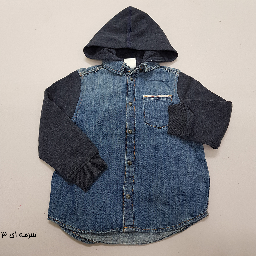 پیراهن جینز کلاه دار 37501 سایز 2 تا 14 سال مارک DENIM