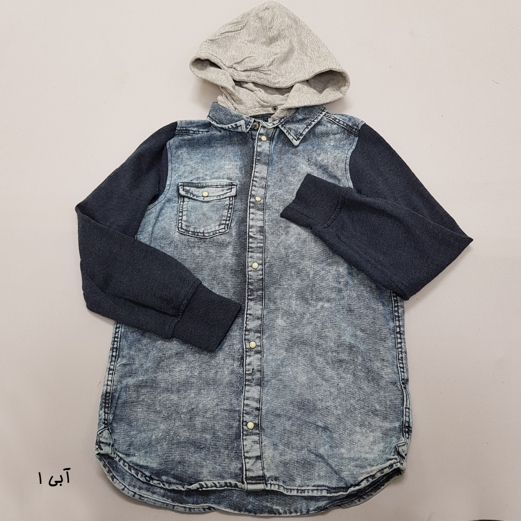 پیراهن جینز کلاه دار 37501 سایز 2 تا 14 سال مارک DENIM