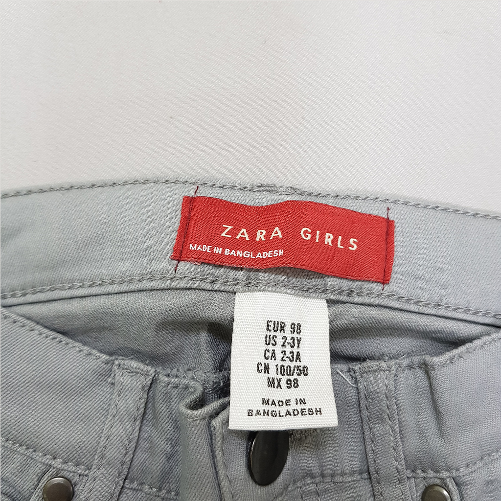 شلوار کتان دخترانه 37595 سایز 2 تا 10 سال مارک Zara