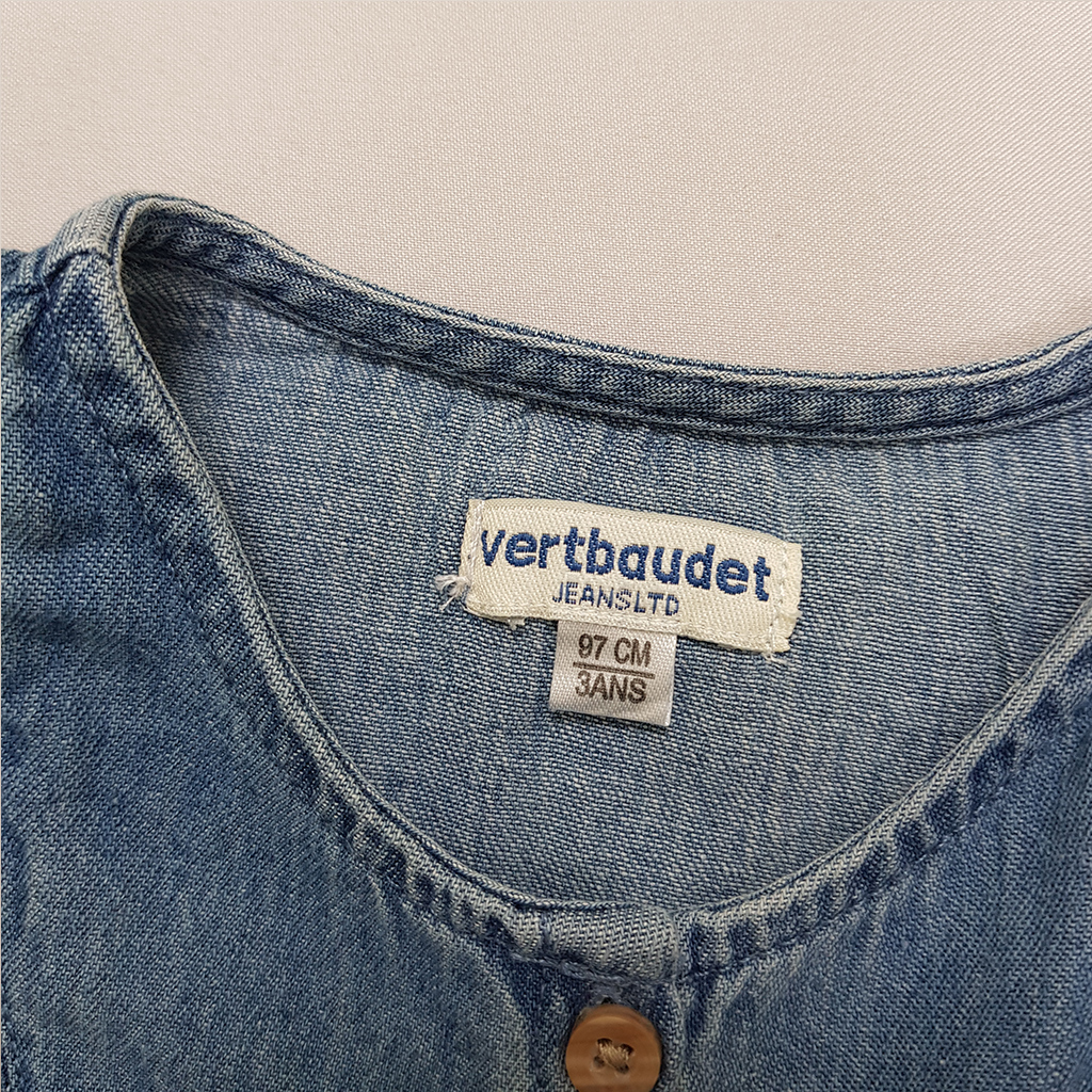 شومیز جینز دخترانه 38114 سایز 3 تا 7 سال مارک VertBaudet