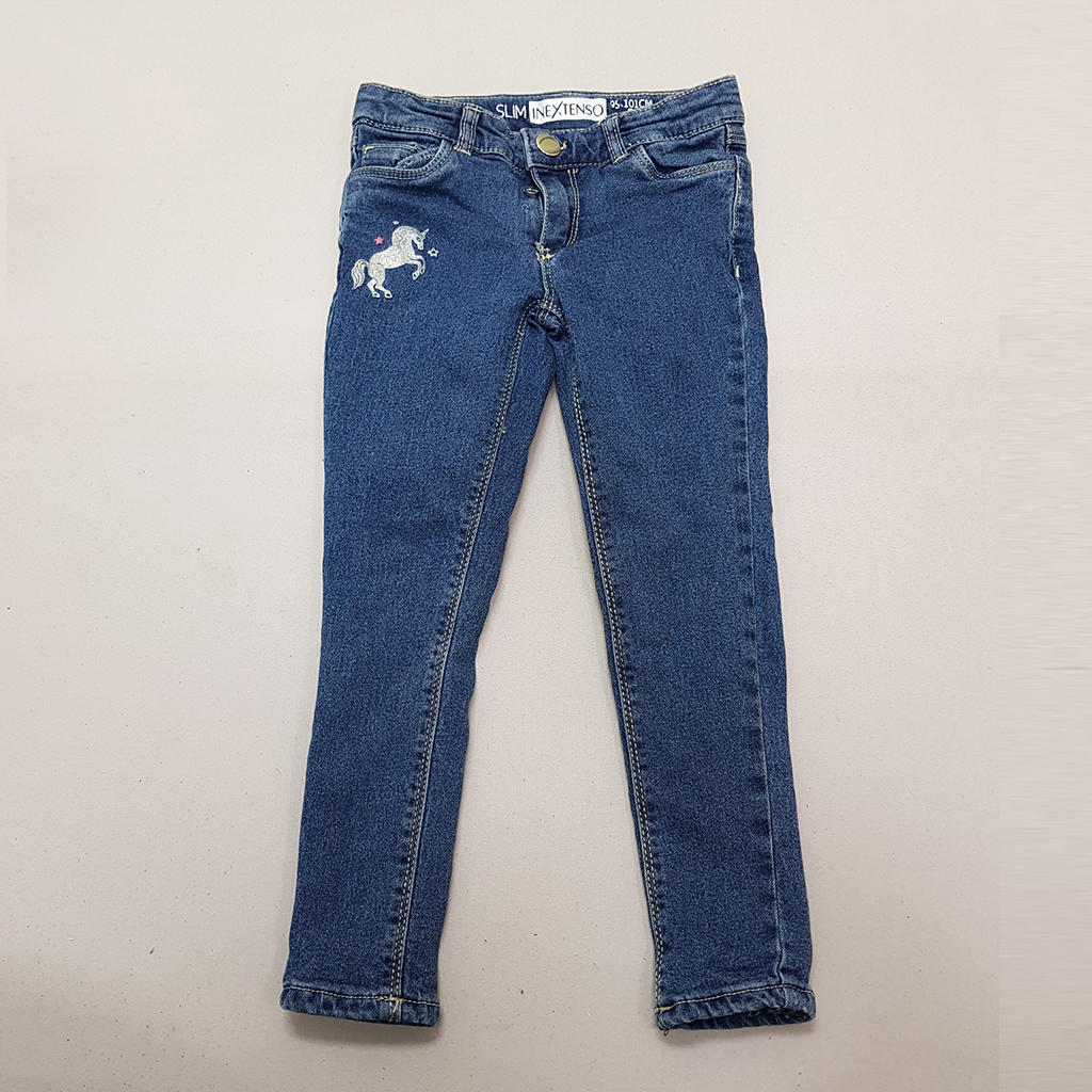 شلوار جینز دخترانه 38182 سایز 3 تا 14 سال مارک INEXTENSO   *