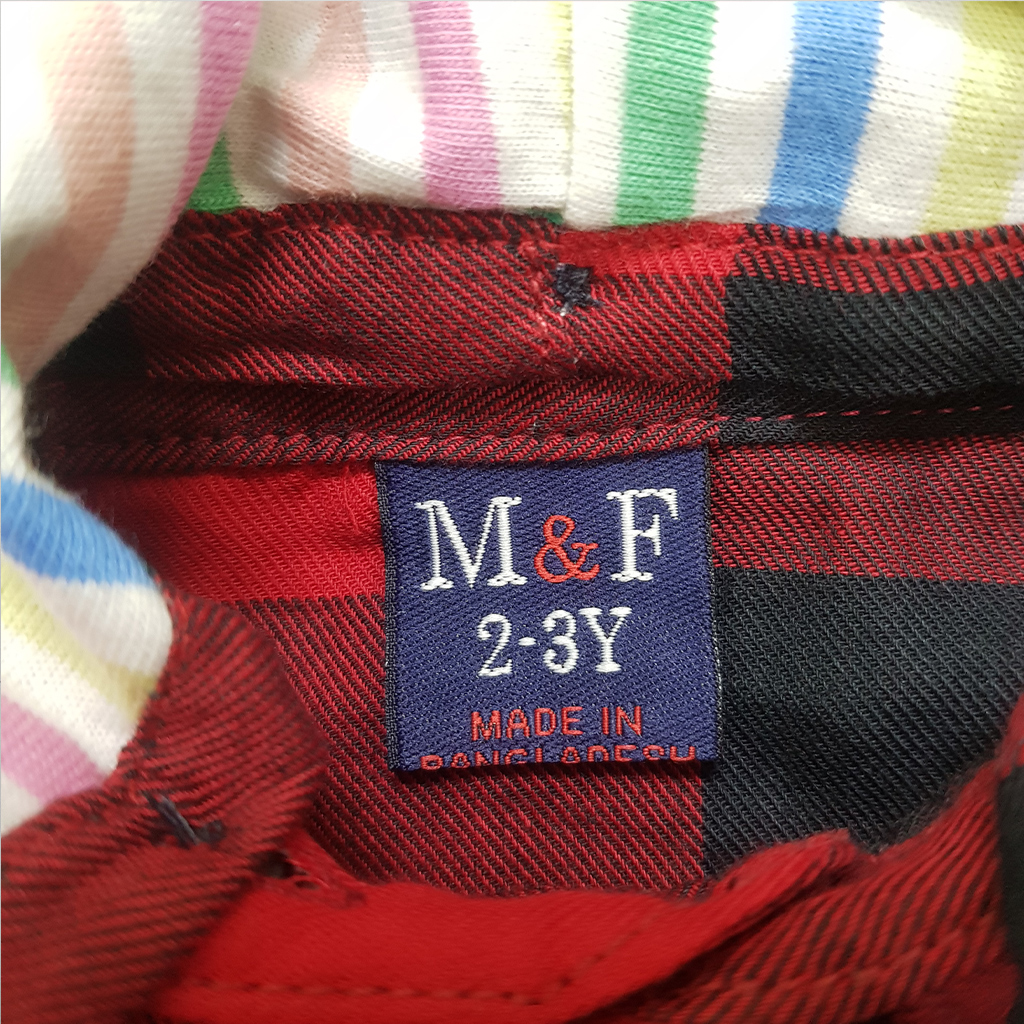 پیراهن کلاه دار پسرانه 38498 سایز 2 تا 8 سال مارک M&F   *