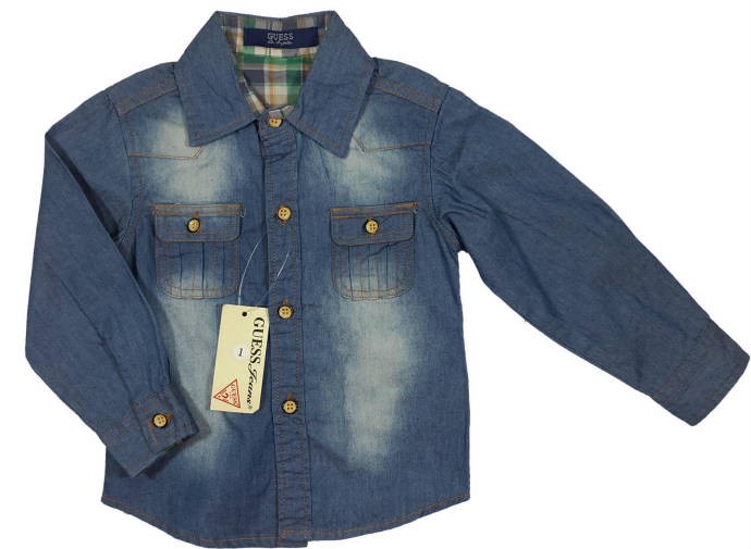 پیراهن جینز پسرانه 100009 سایز 1 تا 5 سال مارک GUESS