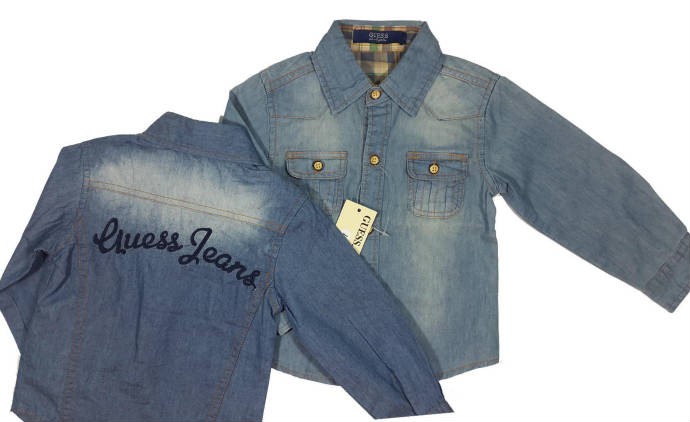 پیراهن جینز پسرانه 100009 سایز 1 تا 5 سال مارک GUESS