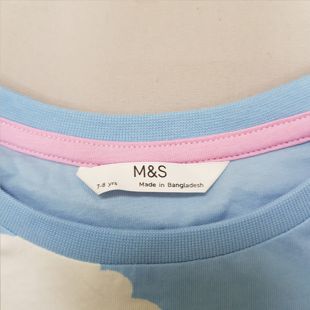 تی شرت دخترانه 39058 سایز 7 تا 15 سال مارک M&S