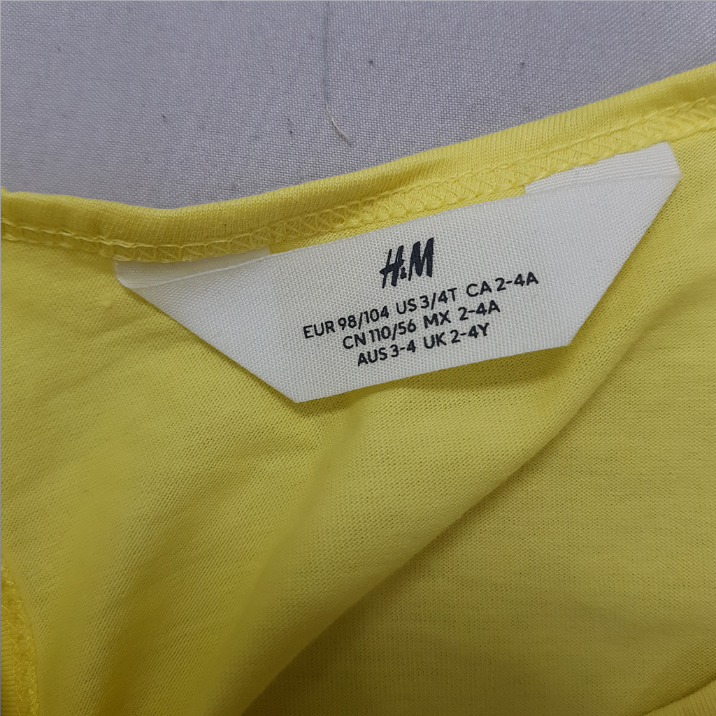 تی شرت حلقه ای دخترانه 39059 سایز 1.5 تا 12 سال مارک H&M