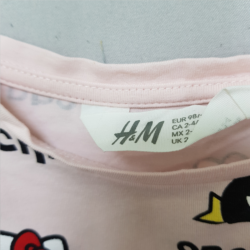 تی شرت دخترانه 39071 سایز 1.5 تا 12 سال مارک H&M