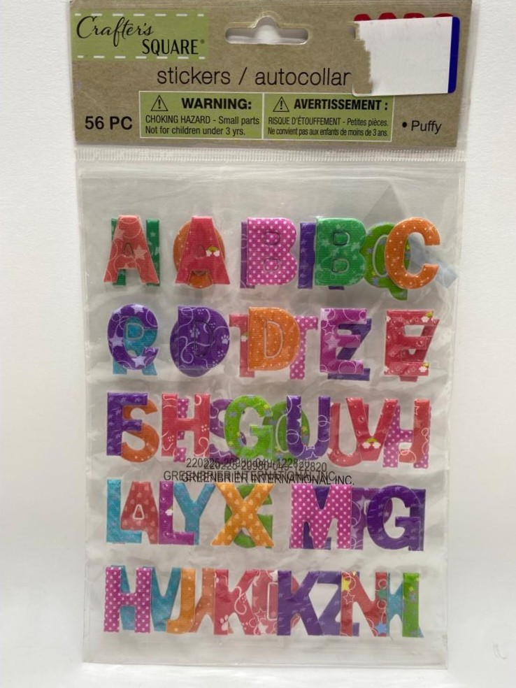 ست برچسب حروف انگلیسی 56 عددی (6018)