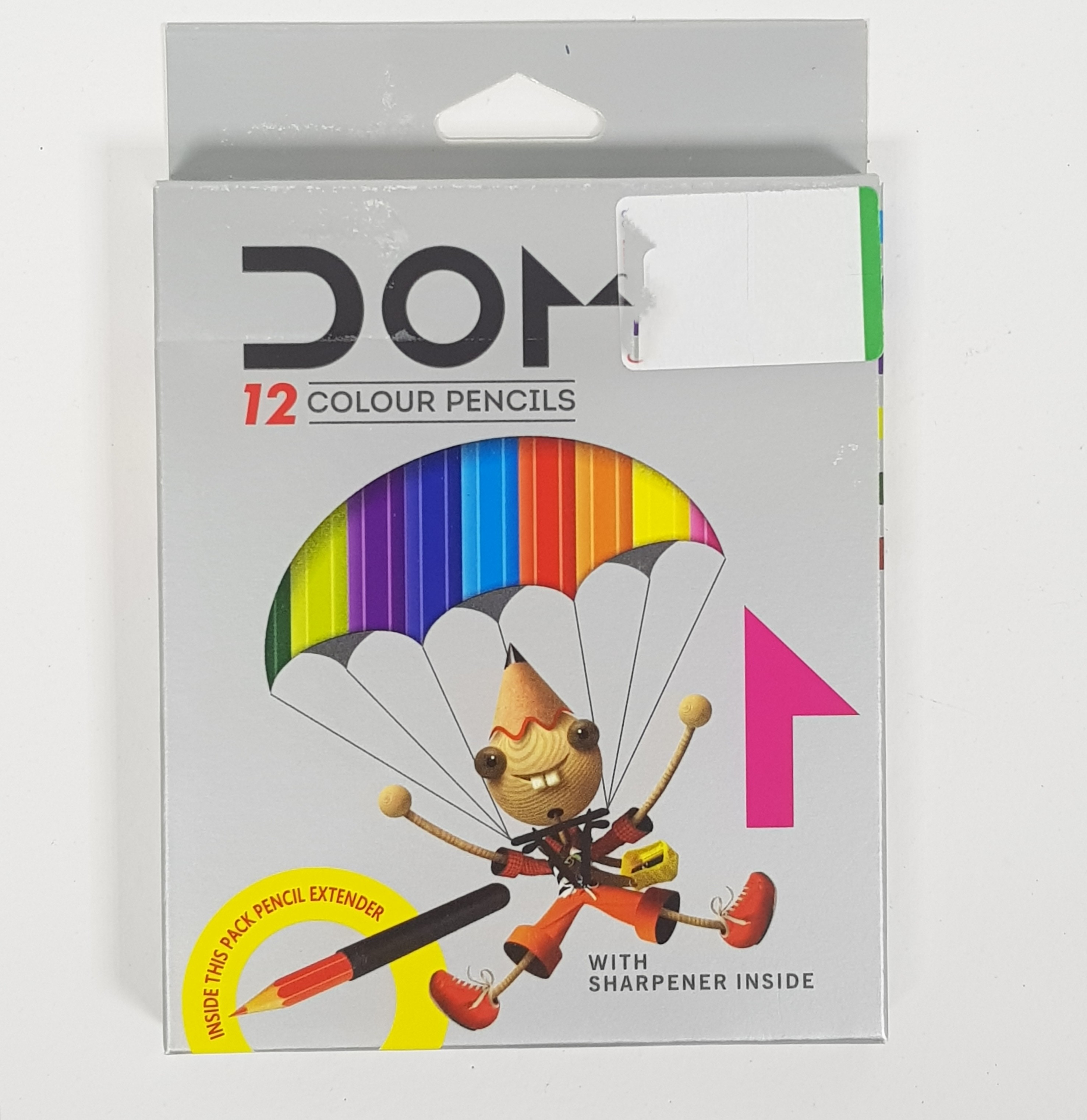 DOMS مداد رنگی دامس 12 عددی همراه با تراش (6027)