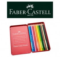مداد رنگی کلاسیک فابر کاستل 12 در جعبه فلزی تخت، چند رنگ(6115)اورجینال