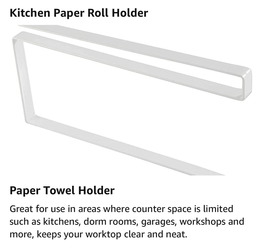 جا حوله کاغذی, قفسه حوله, قلاب میله حوله برای آشپزخانه، قلاب زیر کابینت ,جا رول کاغذی برای حمام آشپزخانه آویز حوله کاغذی حوله, کاغذی رول(6131)