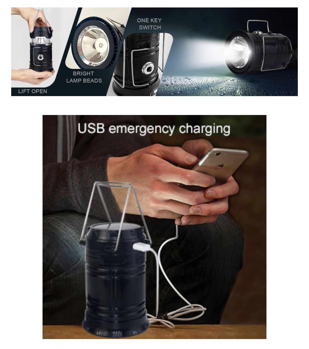 2 بسته چراغ قوه ,چراغ قوه کمپینگ LED قابل حمل برای مواقع اضطراری، طوفان، خاموشی(6136)