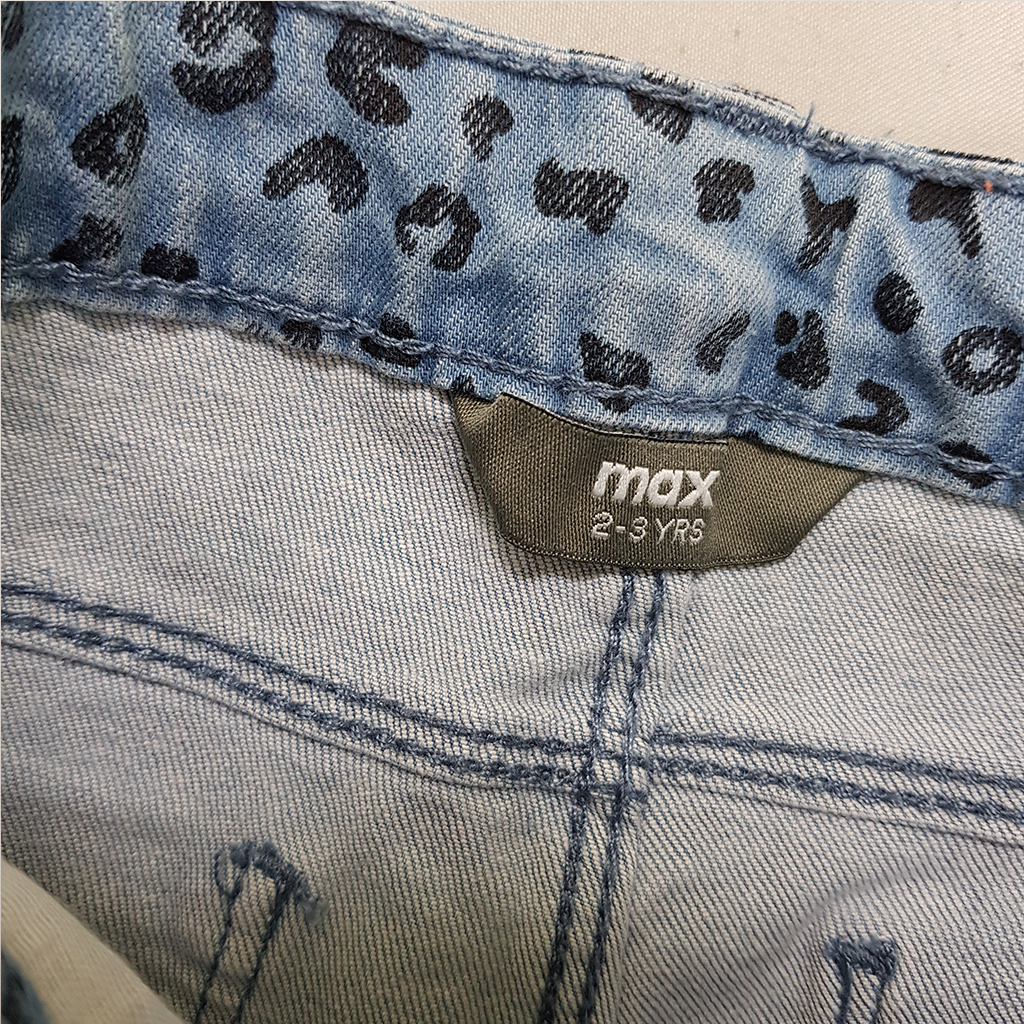 شلوار جینز دخترانه 39179 سایز 2 تا 8 سال مارک MAX