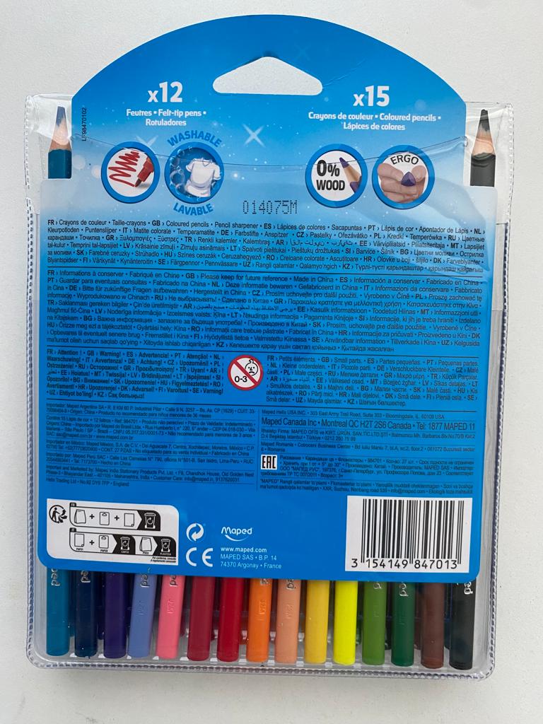 ست مداد رنگی و ماژیک 27 عددی (6158)