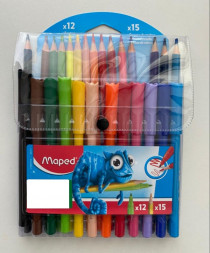ست مداد رنگی و ماژیک 27 عددی (6158)