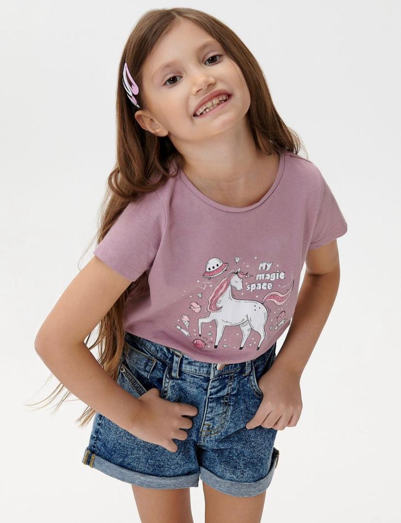 تی شرت دخترانه 39623 سایز 2 تا 10 سال مارک SINSAY