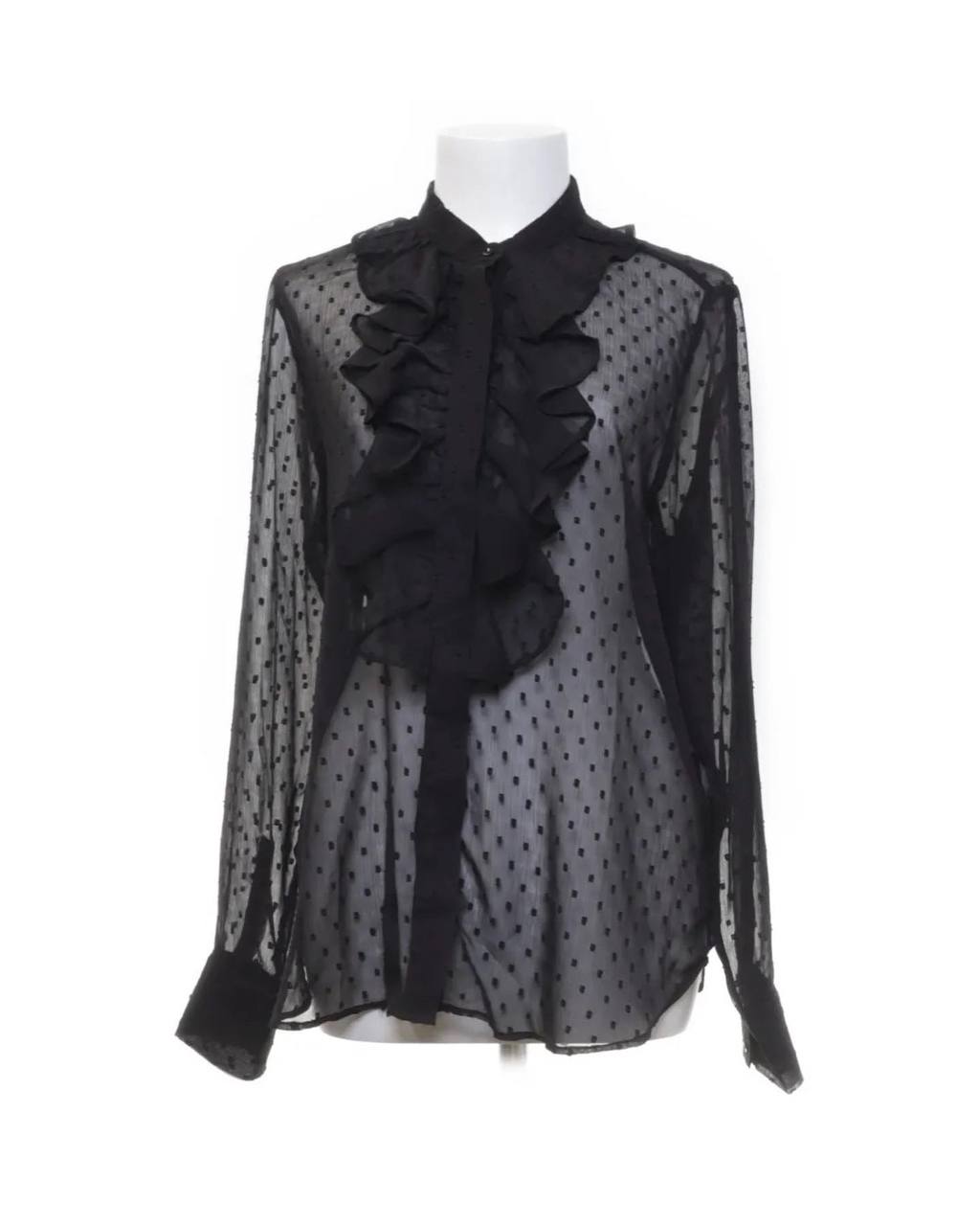 شومیز حریر مشکی زنانه برند H&M کد 411672