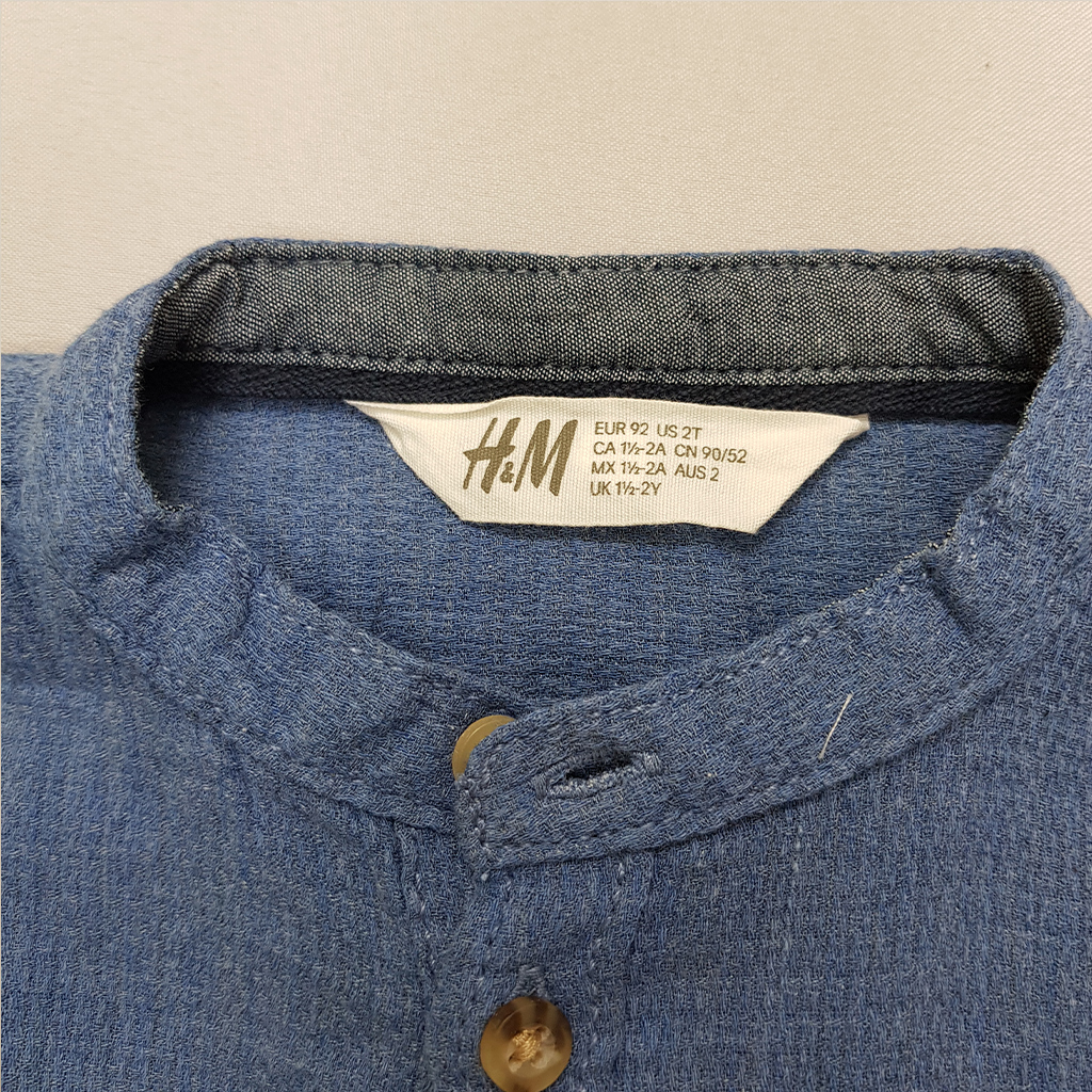 پیراهن پسرانه 39691 سایز 1.5 تا 10 سال مارک H&M
