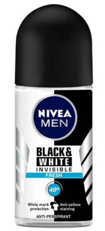 NIVEA رول ضد تعریق مردانه مدل Black And White Invisible Fresh حجم 50ml کد75626