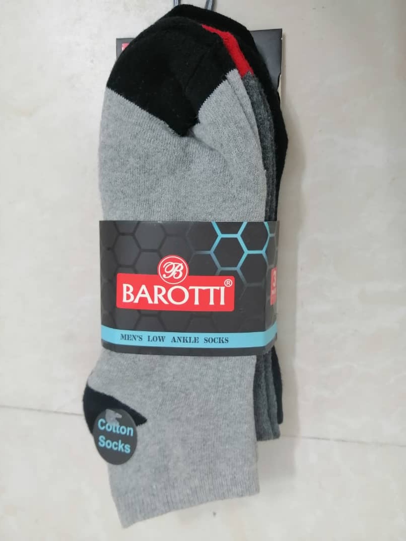جوراب مردانه بسته 3 عددی فری سایز برند Barotti کد 10064611