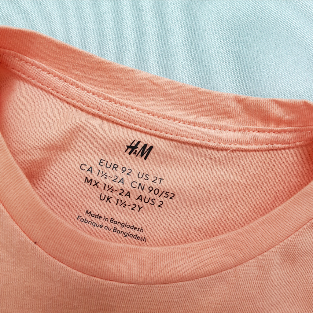 تی شرت دخترانه 40067 سایز 1.5 تا 10 سال مارک H&M