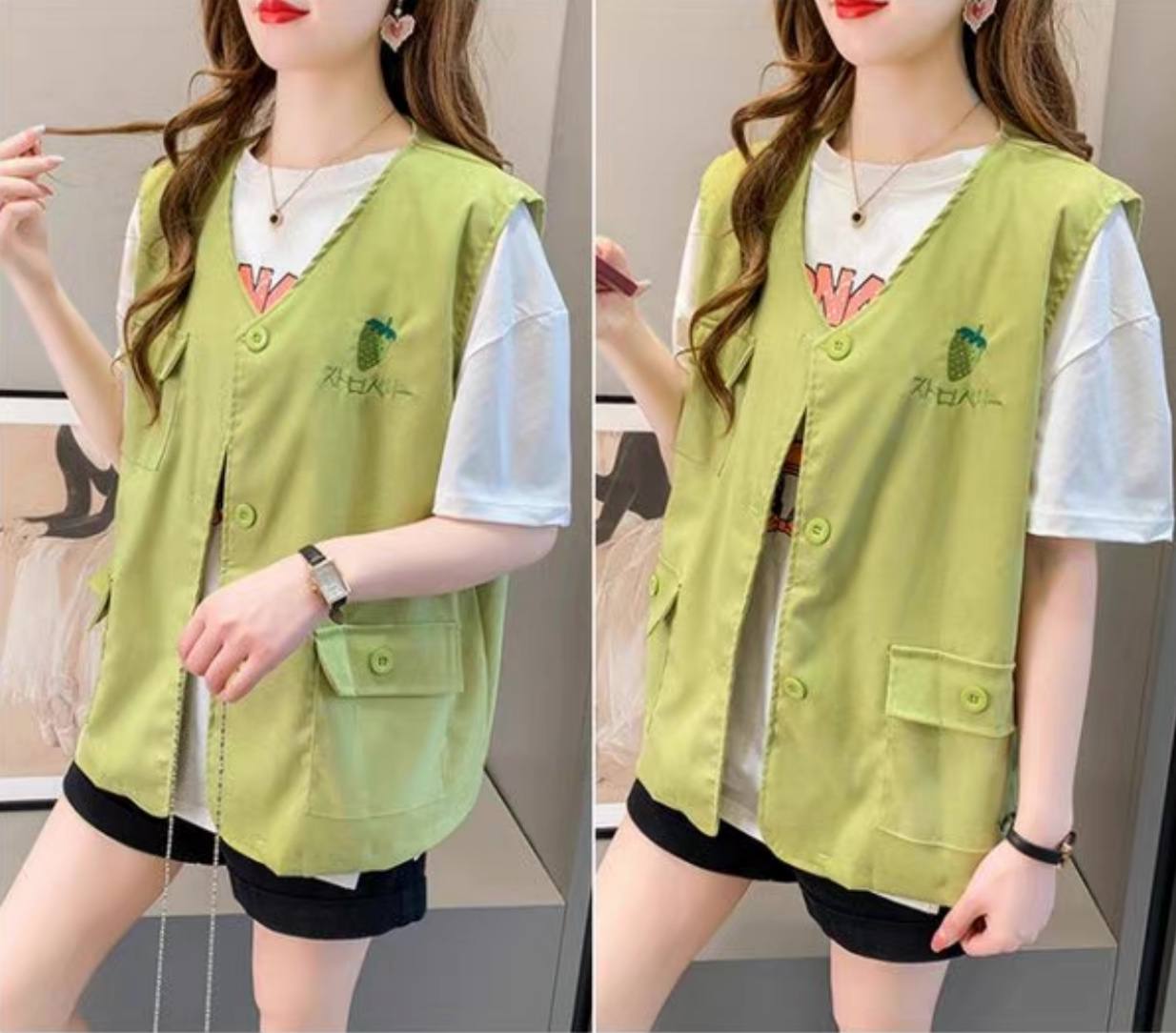 ژیله تابستونه توت فرنگی زنانه کد 412109