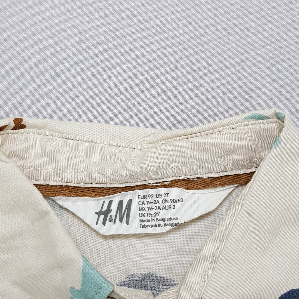 پیراهن پسرانه 40485 سایز 1.5 تا 10 سال کد 1 مارک H&M