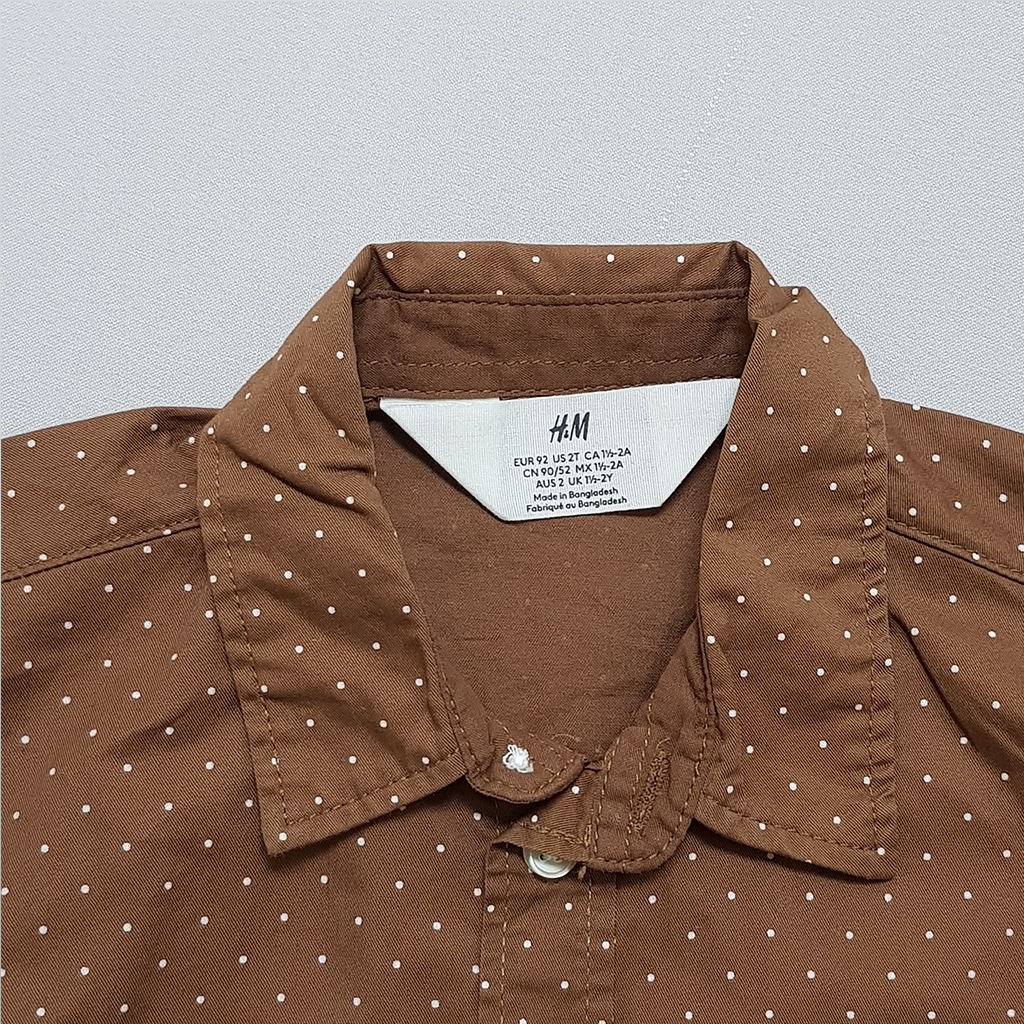 پیراهن پسرانه 40485 سایز 1.5 تا 10 سال کد 5 مارک H&M   *