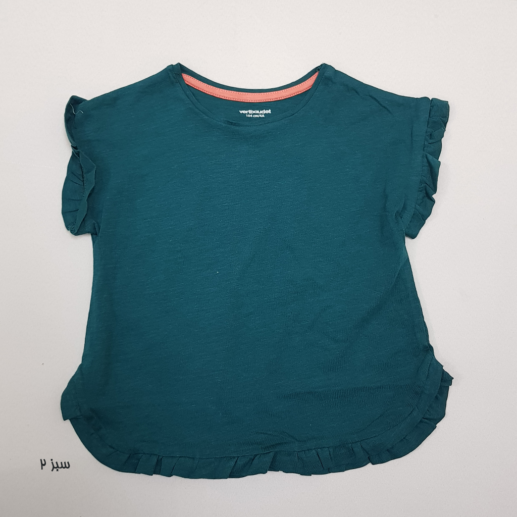 تی شرت دخترانه 40606 سایز 2 تا 14 سال مارک VertBaudet