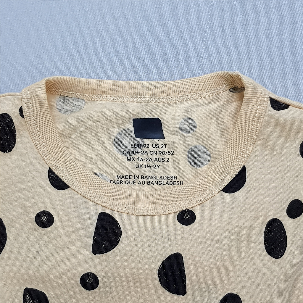 تی شرت دخترانه 40667 سایز 1.5 تا 10 سال مارک H&M