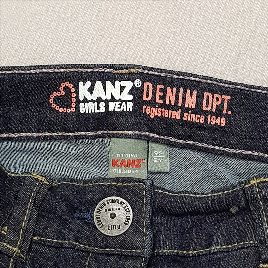 شلوار جینز دخترانه 40741 سایز 2 تا 12 سال کد 1 مارک KANZ