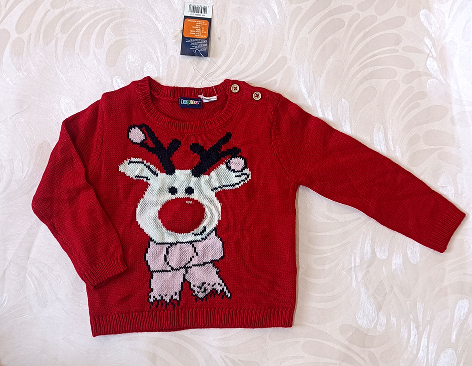 بلوز بافت نوزادی لوپیلو طرح گوزن کد 2205206