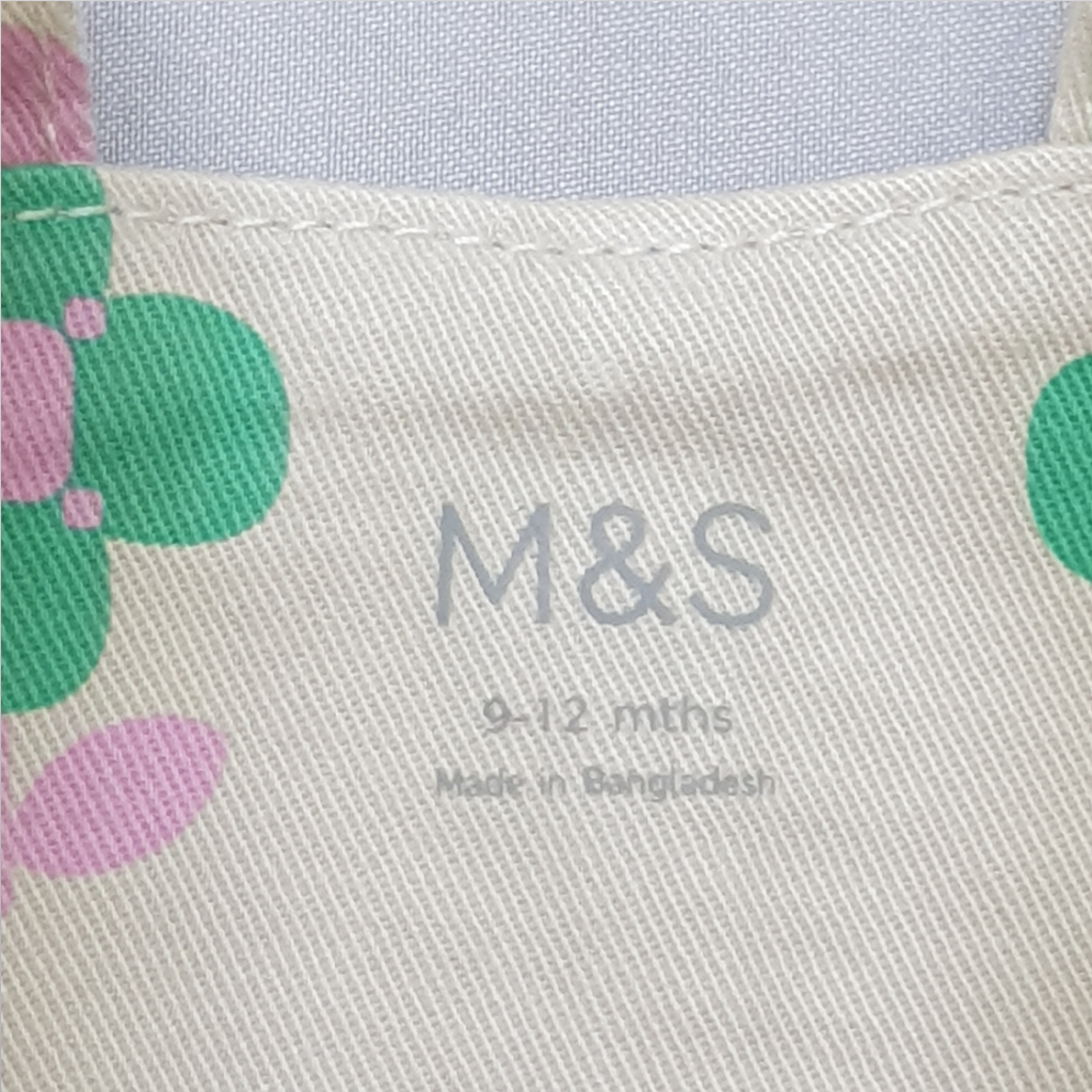 پیشبندار دخترانه 20164 سایز 6 ماه تا 3 سال مارک M&S