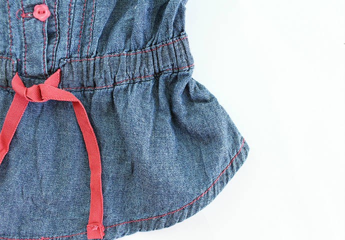 بلوز جینز دخترانه 100097 سایز 9 تا 36 ماه مارک ZARA محصول بنگلادش