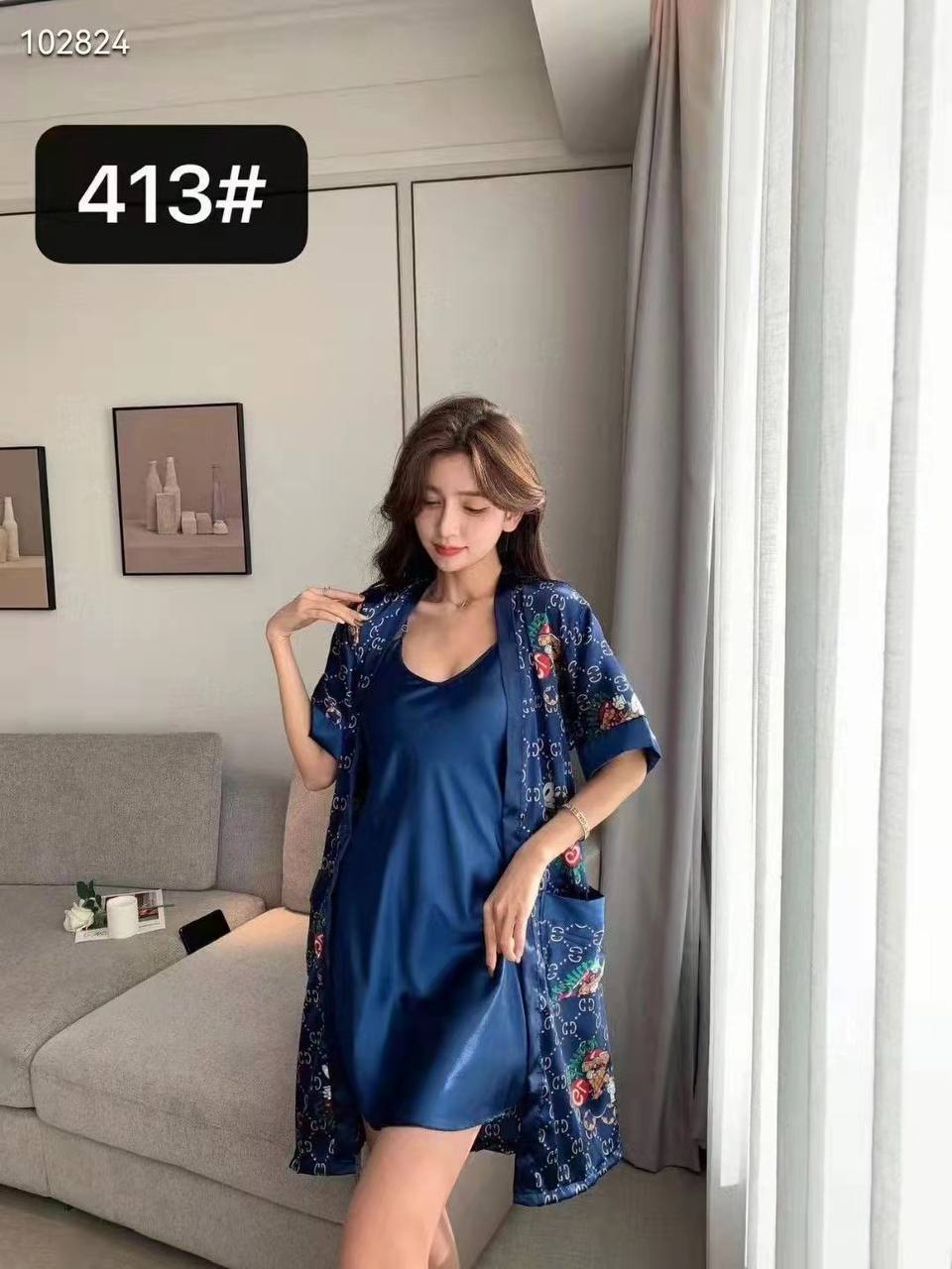 روبدشامبر ساتن زنانه کد 413447