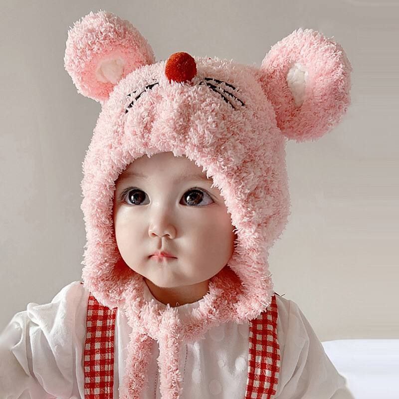کلاه نوزادی تک موهر موشی سایز 6 ماه تا 2 سال کد 507