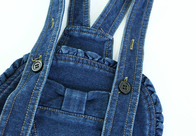 پیشبنددار جینز دخترانه 100183 سایز 4 تا 6 سال مارک OVS محصول بنگلادش