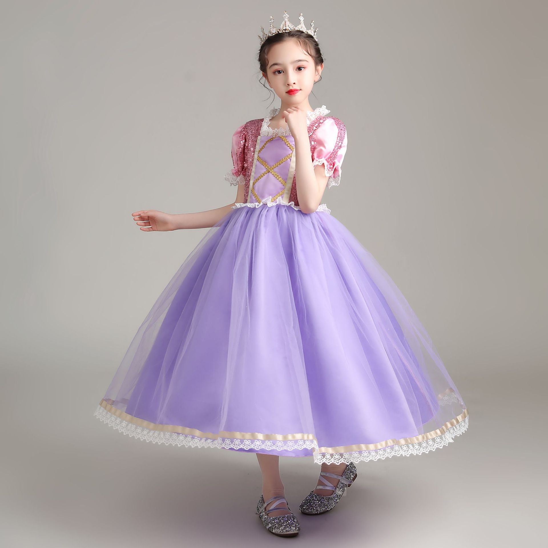 لباس دیزنی پرنسس دخترانه 2 تا 12سال کد10414