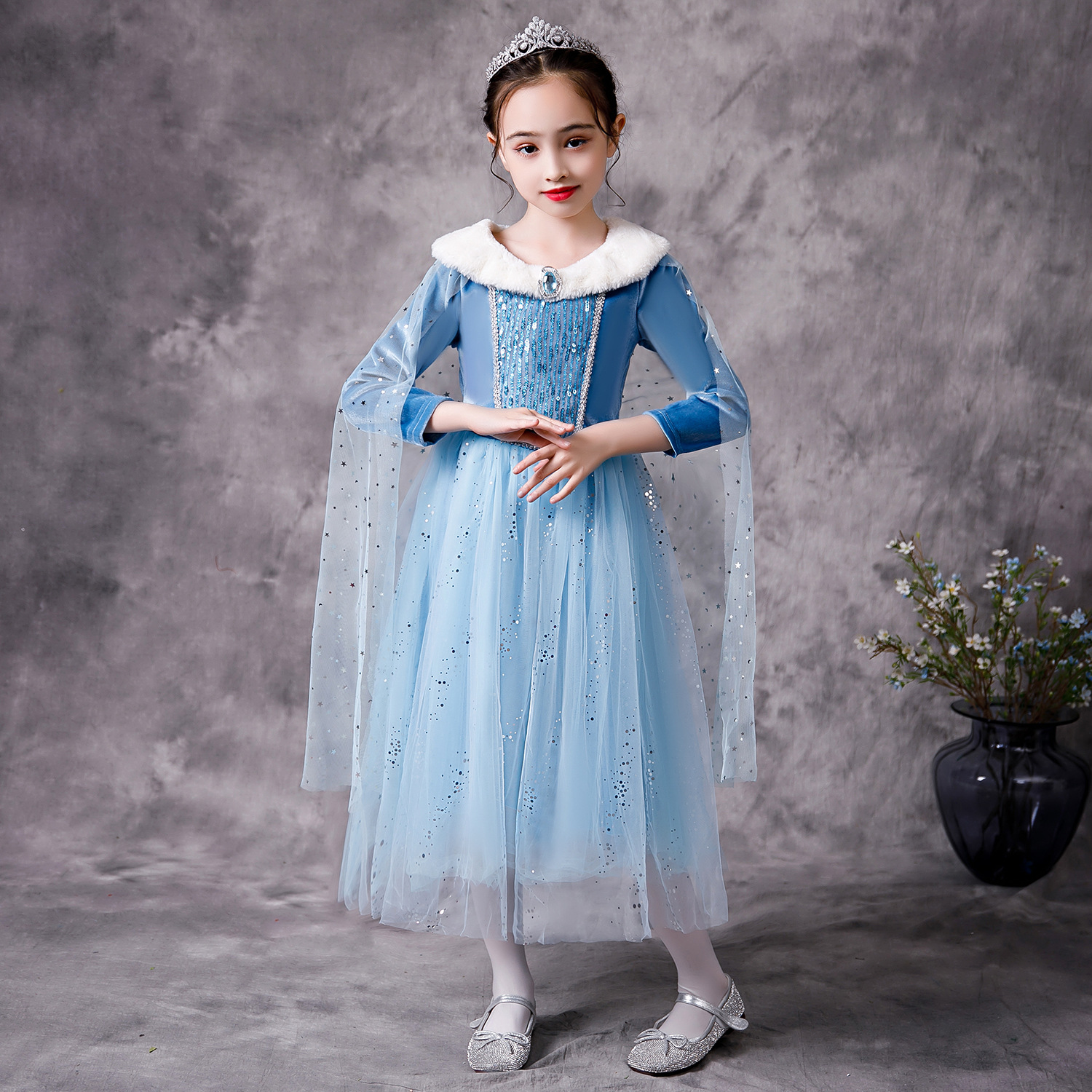 لباس دیزنی پرنسس دخترانه 2 تا 9سال کد10418