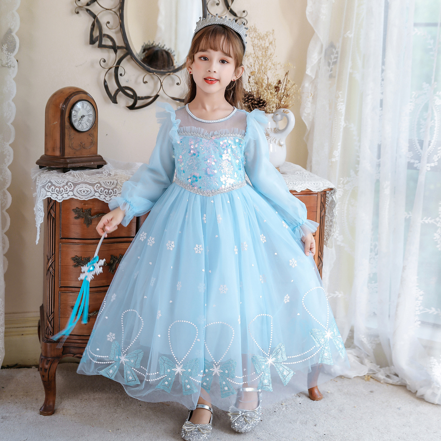 لباس پرنسس دخترانه 2 تا 9سال کد10422